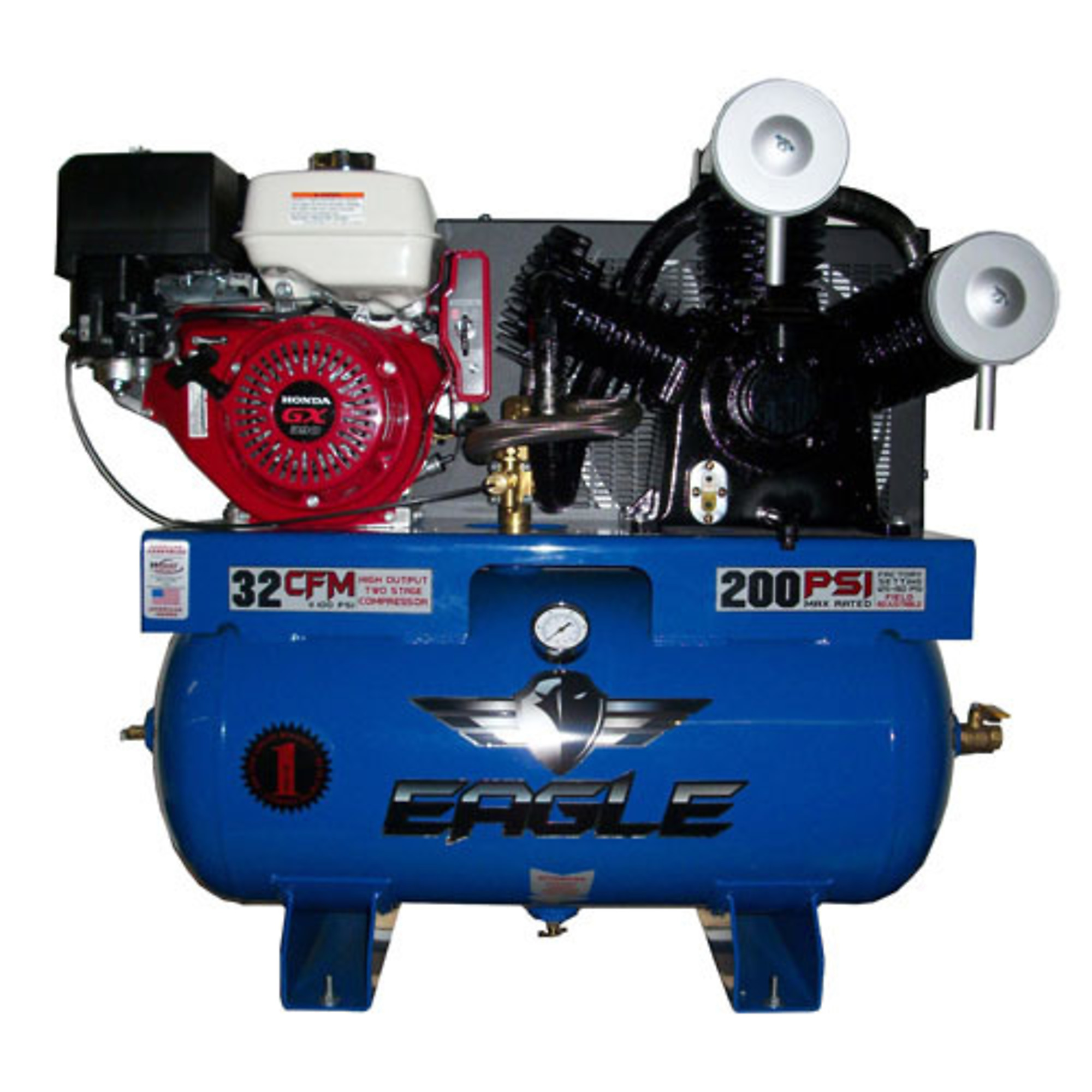 EAGLE, 30 Gallon Truck Mount Compressor, Horsepower 13 HP, Air Tank Size 30 Gal, Model# 13G30TRKE
